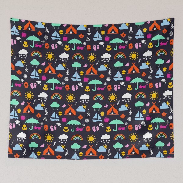Item preview, Four seasons and weather pattern designed and sold by LaBelleMaison.
