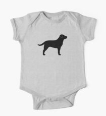 Black Labrador Retriever Silhouette(s) One Piece - Short Sleeve