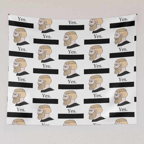 Item preview, blonde chad, yes chad meme, twitter giga chad meme Active designed and sold by VirginForestSho.