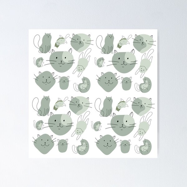 Item preview, cat pattern designed and sold by Pattern King.