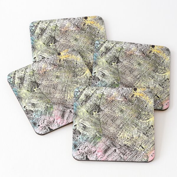 Item preview, abstract with black and muted pastels designed and sold by Janeclarbour.