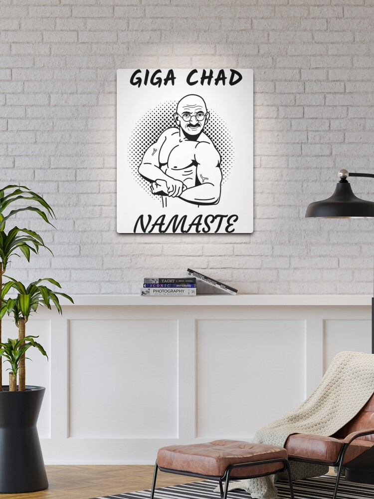 Giga Chad Face, Namaste (Giga Chad Meme) Stickerundefined by  LaShantinPTY507