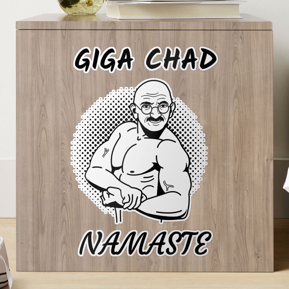 Giga Chad Face, Namaste (Giga Chad Meme) | Poster