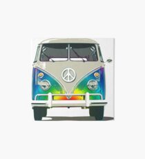 Colorful Psychedelic Groovy Peace Van Art Board
