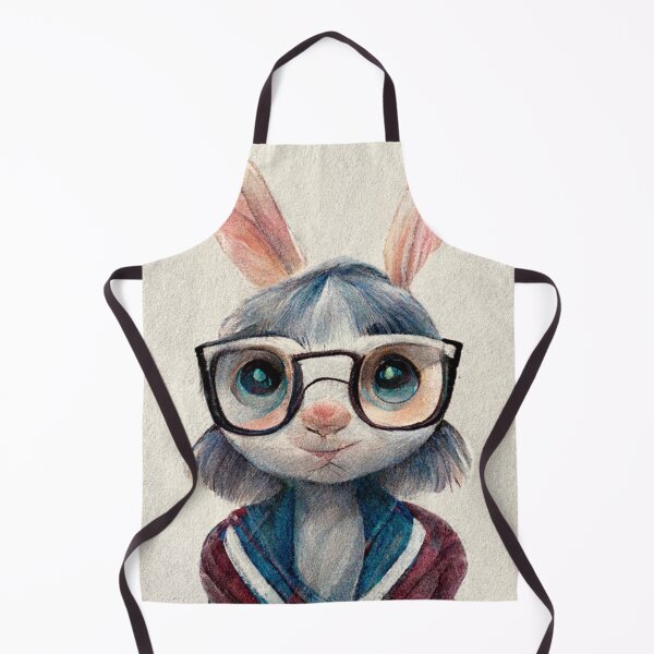 Item preview, cute bunny wearing glass designed and sold by WeirdStation.