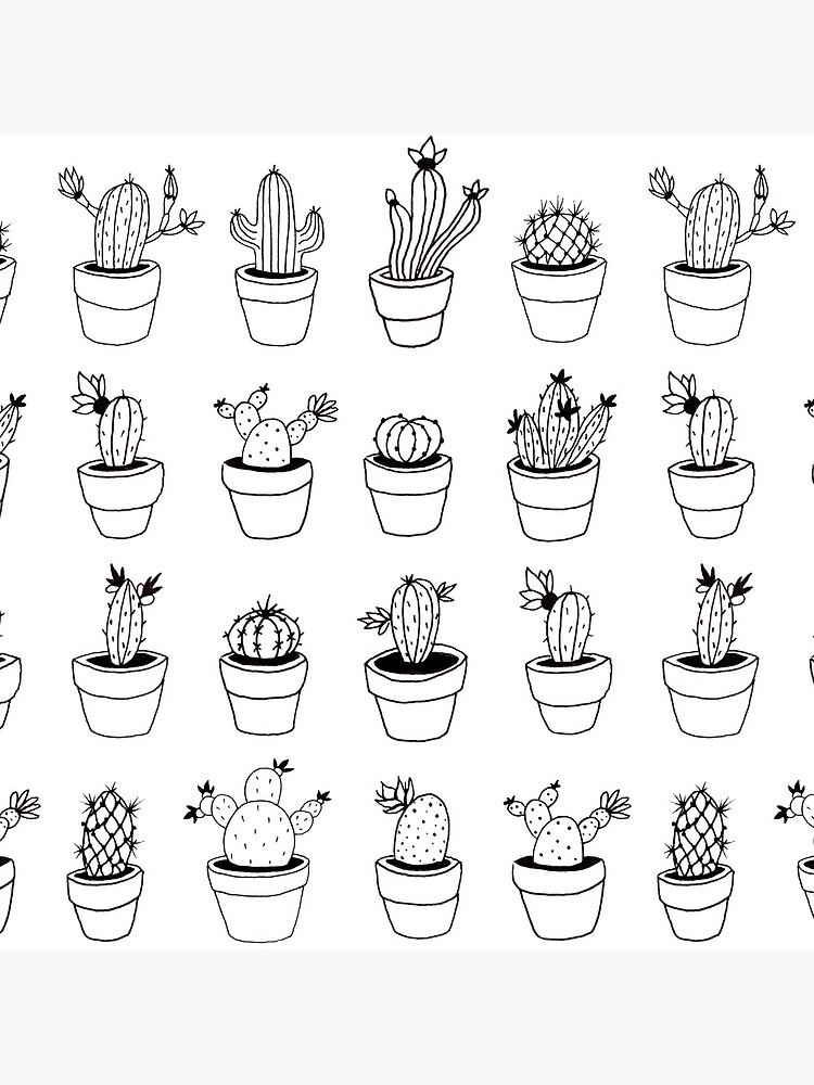 Hand Drawn Cactuses Pattern by mirunasfia