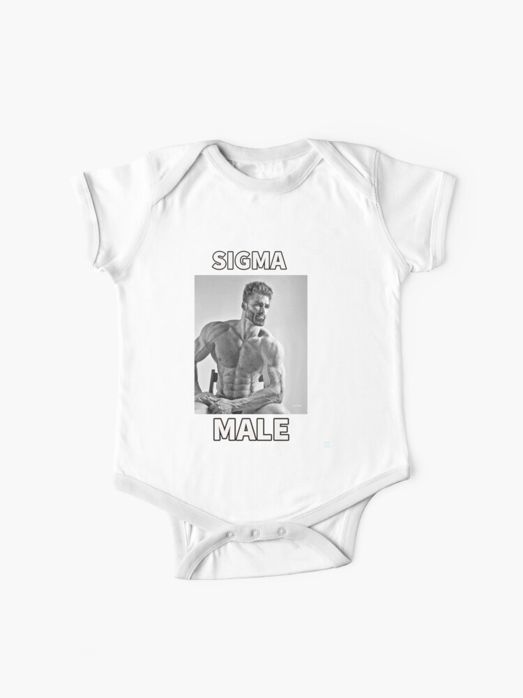 Average Sigma Male GigaChad Meme Baby Bodysuit