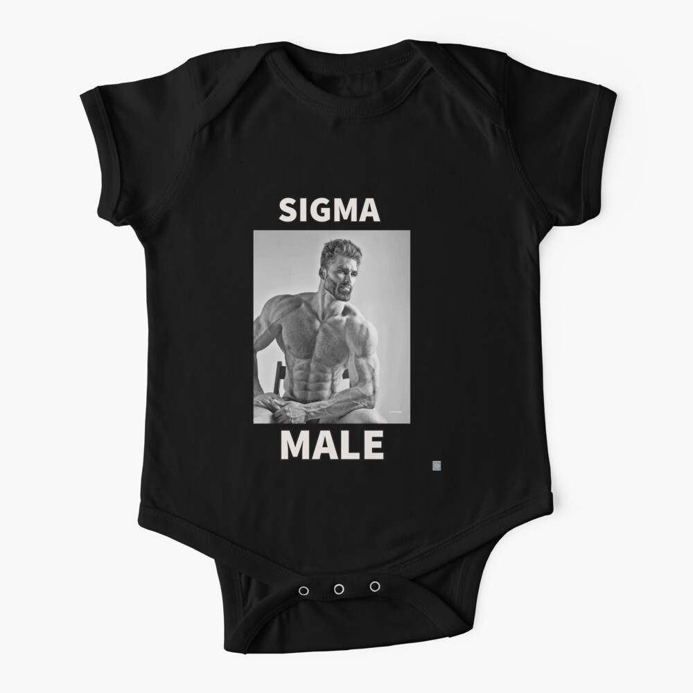 Average Sigma Male GigaChad Meme Baby Bodysuit