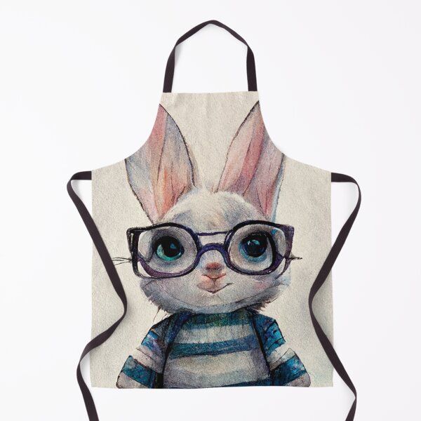 Item preview, cute bunny wearing glass designed and sold by WeirdStation.