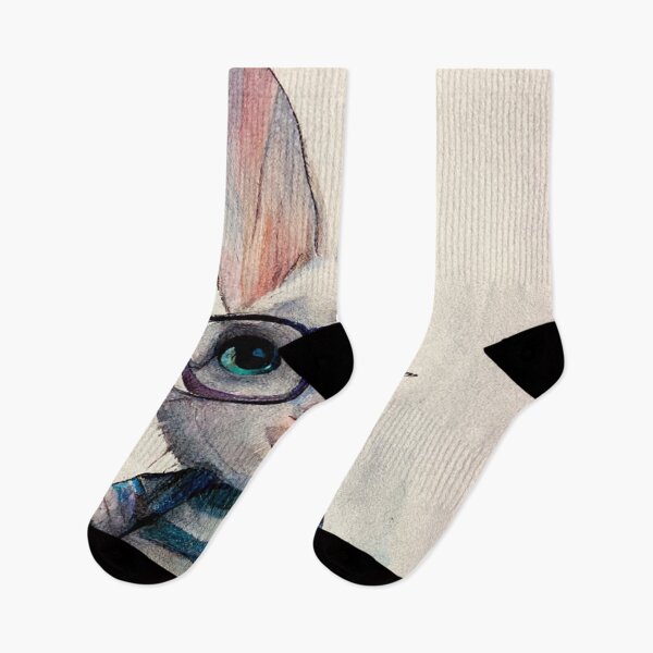 Item preview, cute bunny wearing glass designed and sold by WeirdStation.