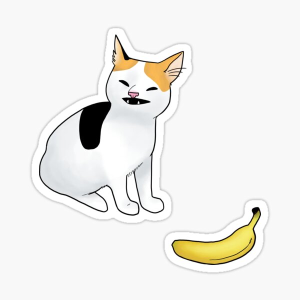 Cat no banana Sticker
