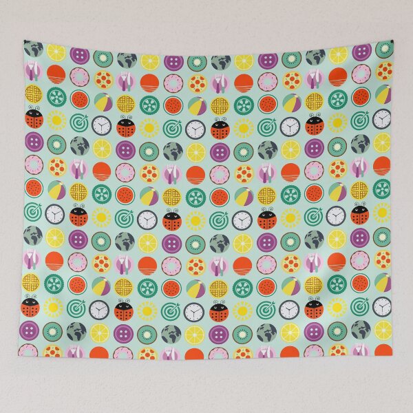 Item preview, Circle-shaped objects pattern designed and sold by LaBelleMaison.