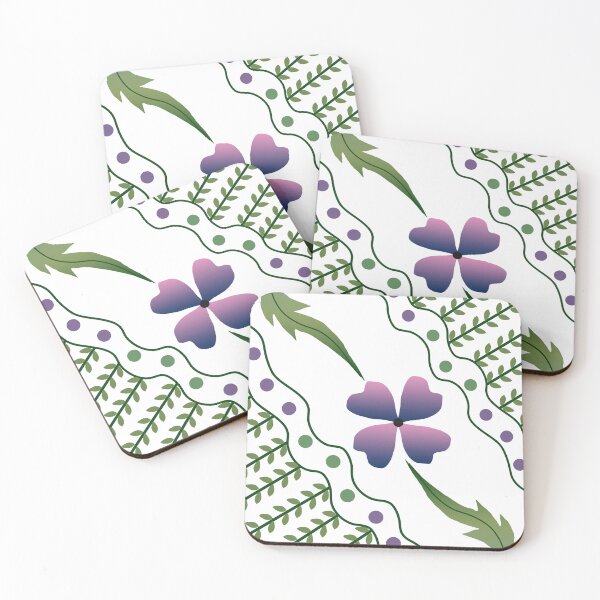 Aperçu de l'œuvre motif floral vert créée et vendue par Shafiya_prints.