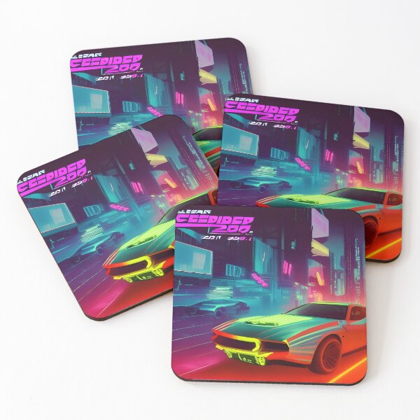 Artikelvorschau, Cyberpunk-Neonauto entworfen und verkauft von QuteGames.