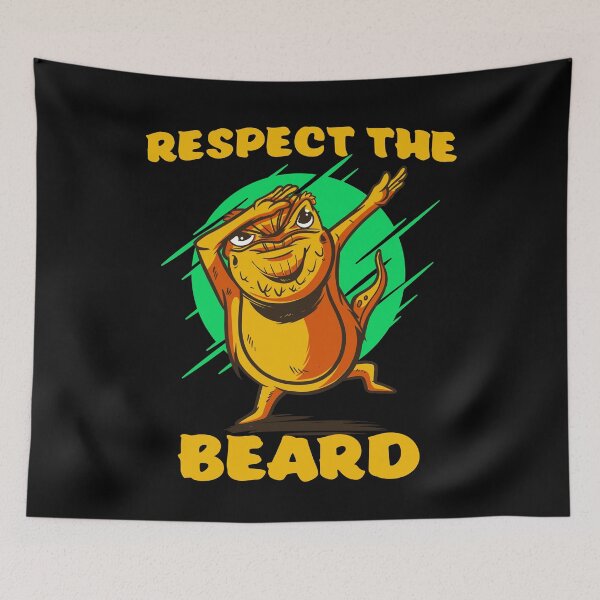 Item preview, Respect the beard Bearded Dragon Lover Reptile Lizard Lover designed and sold by EmmiFoxDesigns.