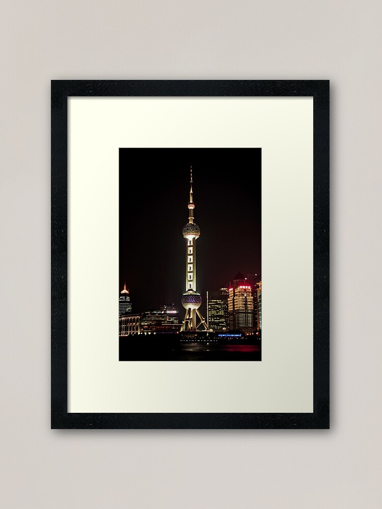 Alternate view of Oriental Pearl TV Tower. Framed Art Print