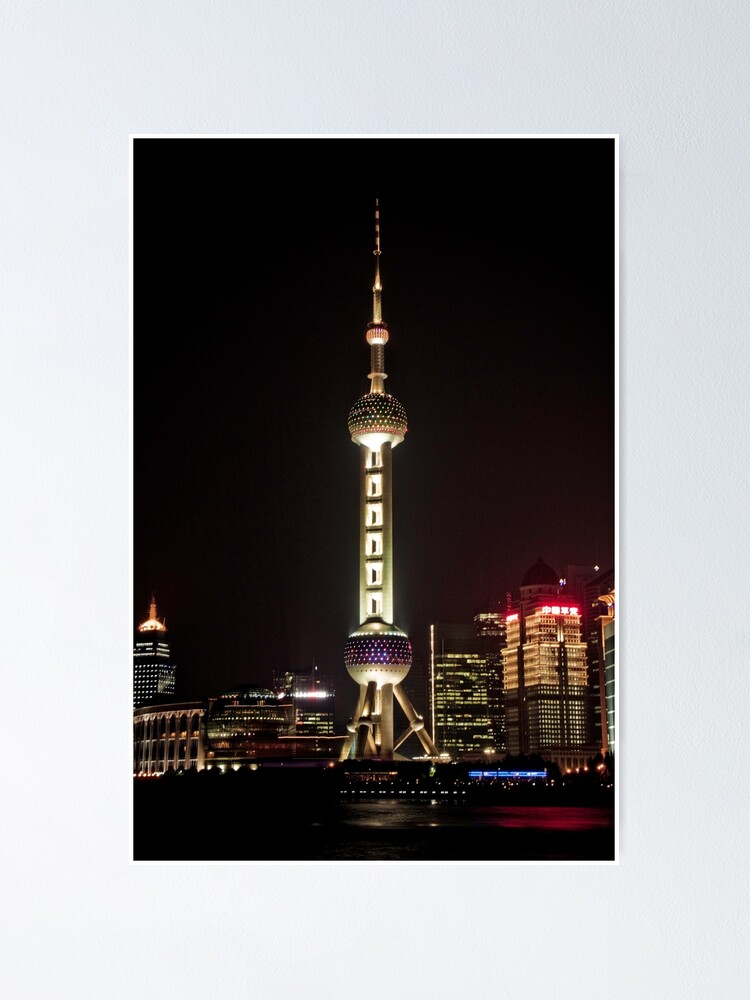 Alternate view of Oriental Pearl TV Tower. Poster