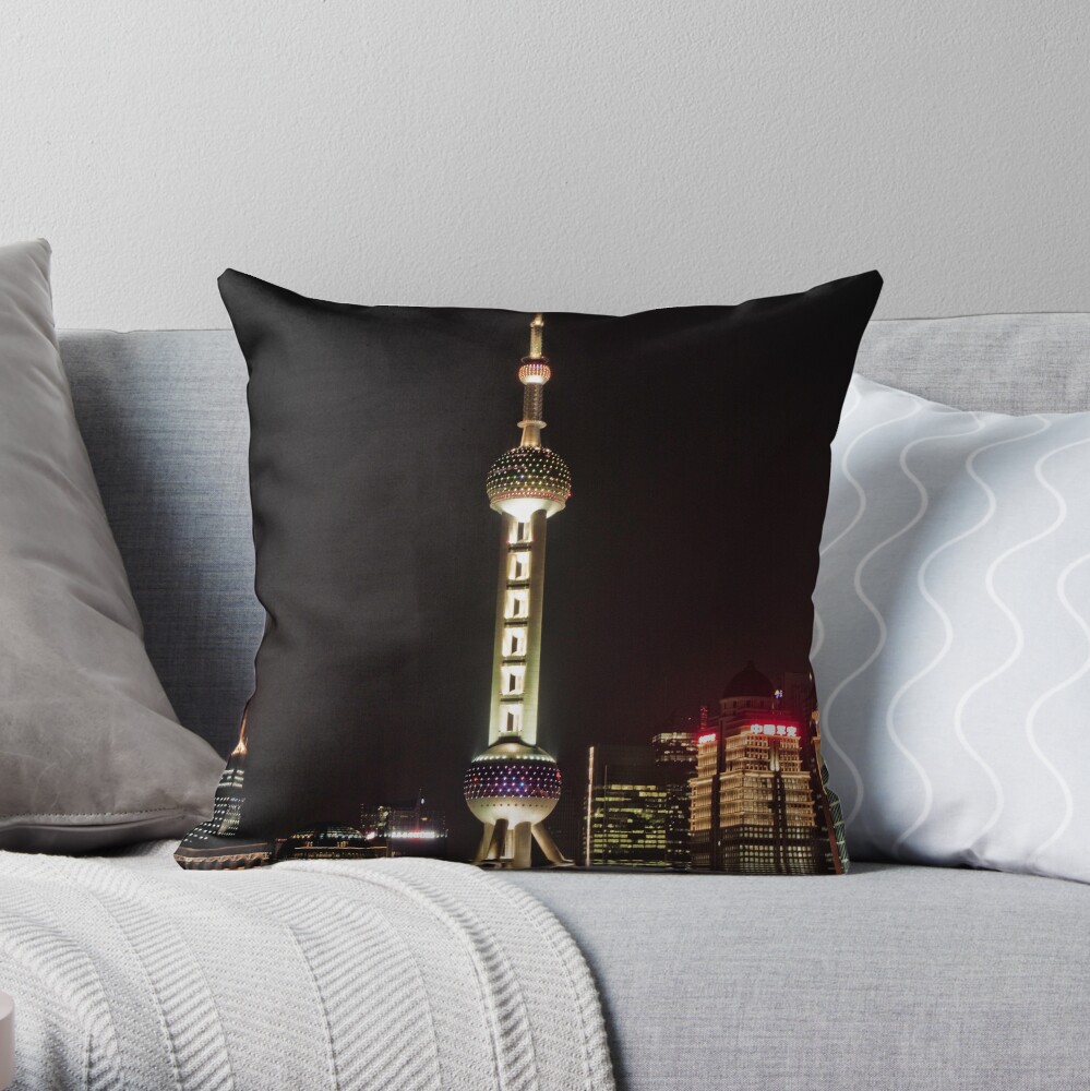 Oriental Pearl TV Tower. Throw Pillow