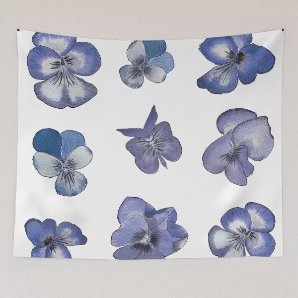 Item preview, Little Violet - Blue Flowers -- designed and sold by Pavnud.