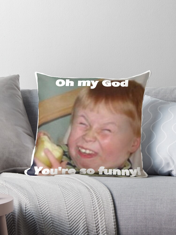 Blasphemy, Yes, But It Was Funny Throw Pillow