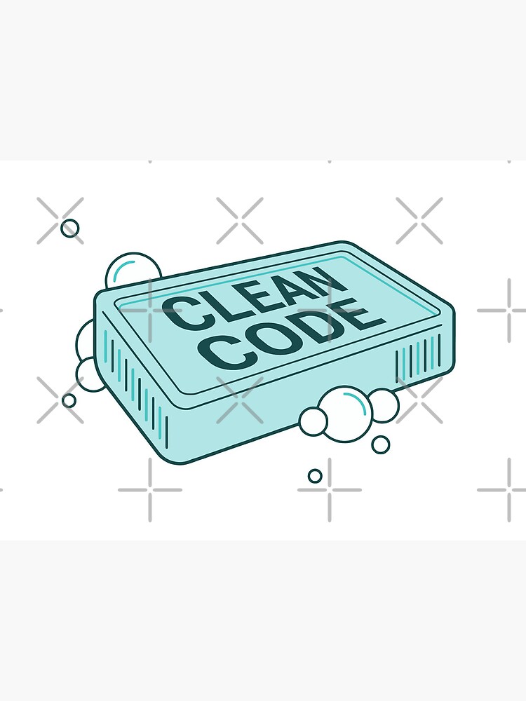 clean code blue edition Art Board Print by yourgeekside