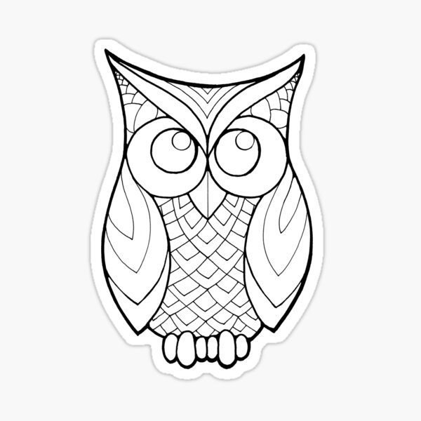 Color your Owl Sticker