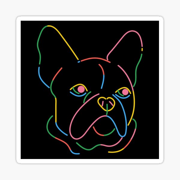 Cartoon Target Dog Bull Terrier with Mustache Vinyl Decal Sticker – Shinobi  Stickers