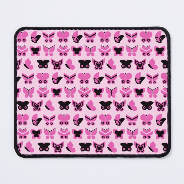 Item preview, Butterflies black and pink pattern designed and sold by LaBelleMaison.