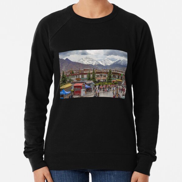 Tibet. Lhasa. Square with the Mountains in the background. Lightweight Sweatshirt