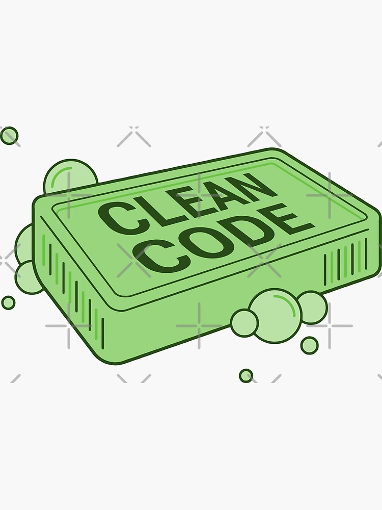 Thumbnail 3 of 3, Sticker, clean code green edition designed and sold by yourgeekside.