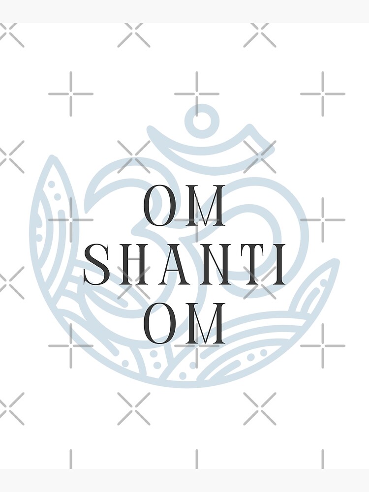 Om Shanti Print, Om Shanti Art Poster, Peace Mantra Print