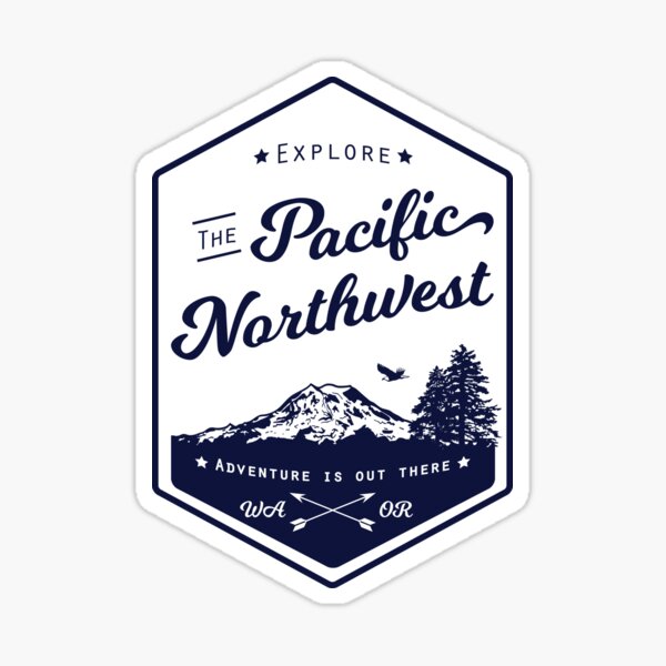Explore the Pacific Northwest (outlined) Sticker