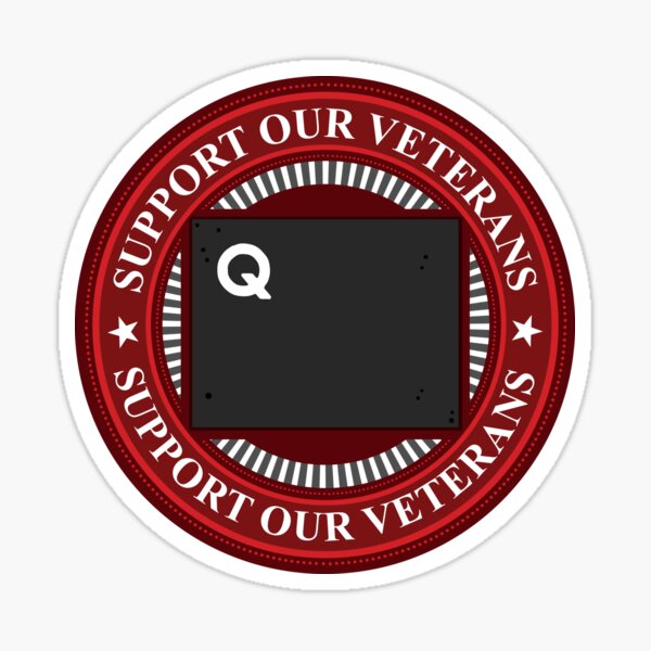 Support Our Veterans: Quantrill Design 3 Sticker