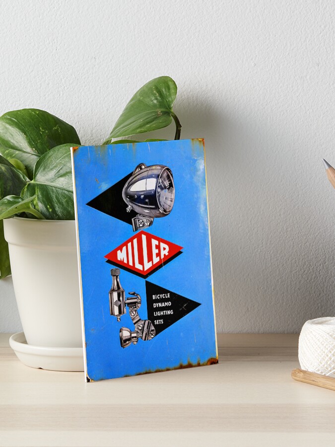 Vintage Miller Blue Bicycle Dynamo Lighting Sets Signage