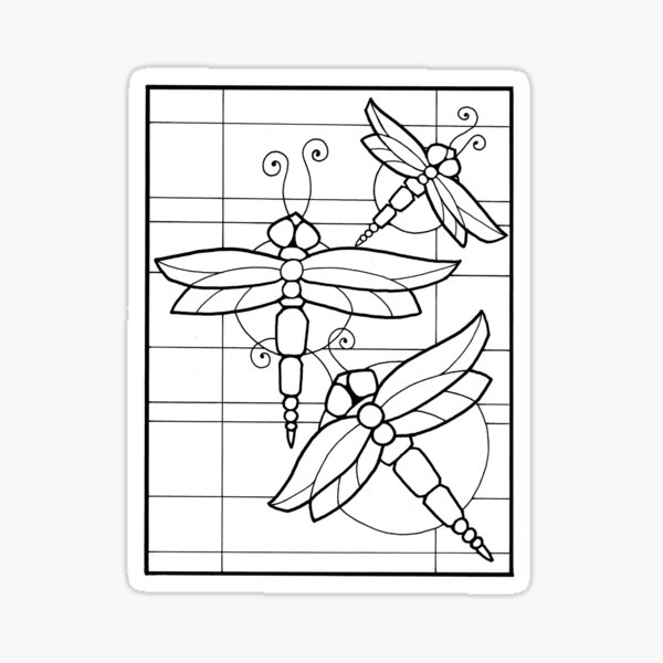 color your Dragonfly2 Sticker