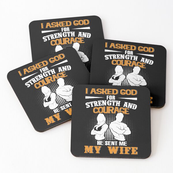 Item preview, I Asked God Strength And Courage He Sent My Wife Spouse Husband Family Gift designed and sold by ElzaMathurinppi.