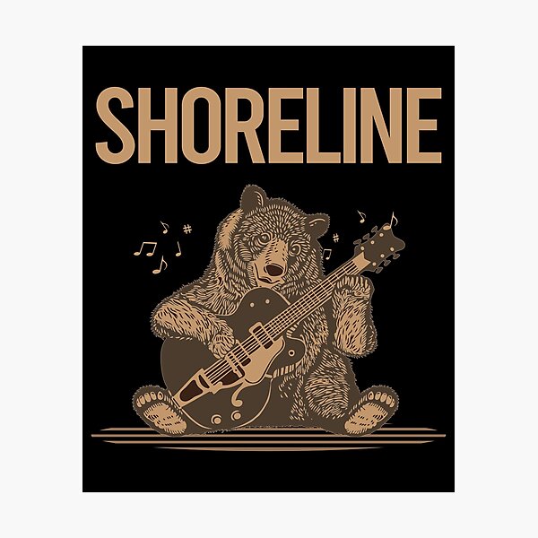 Item preview, Bear With Guitar Shoreline designed and sold by BloodMoneyTwit.