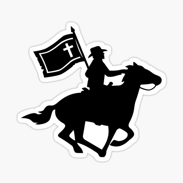 Cavalryman with Missouri Battle Flag Sticker