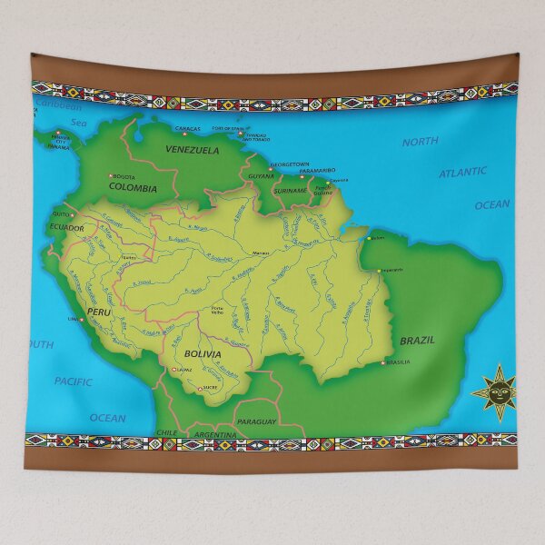 Item preview, Rivers of the Amazon designed and sold by GeraldNewtonArt.