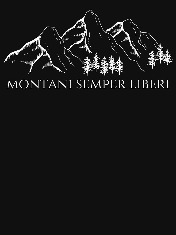 Montani Semper Liberi 8 Inch Embroidery Hoop West Virginia Slogan Mountains  