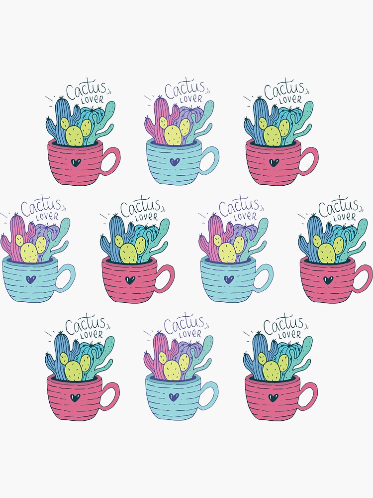 Colorful Cactus Pattern by mirunasfia