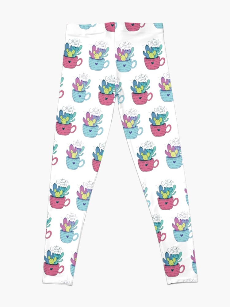 Alternate view of Colorful Cactus Pattern Leggings