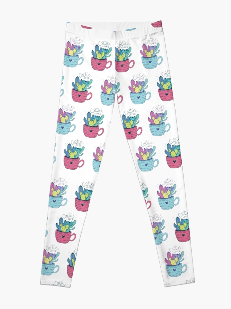 Alternate view of Colorful Cactus Pattern Leggings