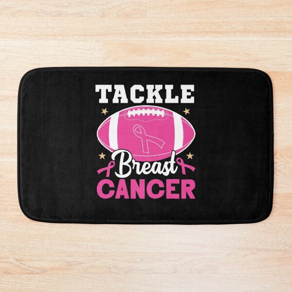 Aperçu de l'œuvre Tackle Cancer Ruban de sensibilisation au cancer du sein Football créée et vendue par AdelDa19.