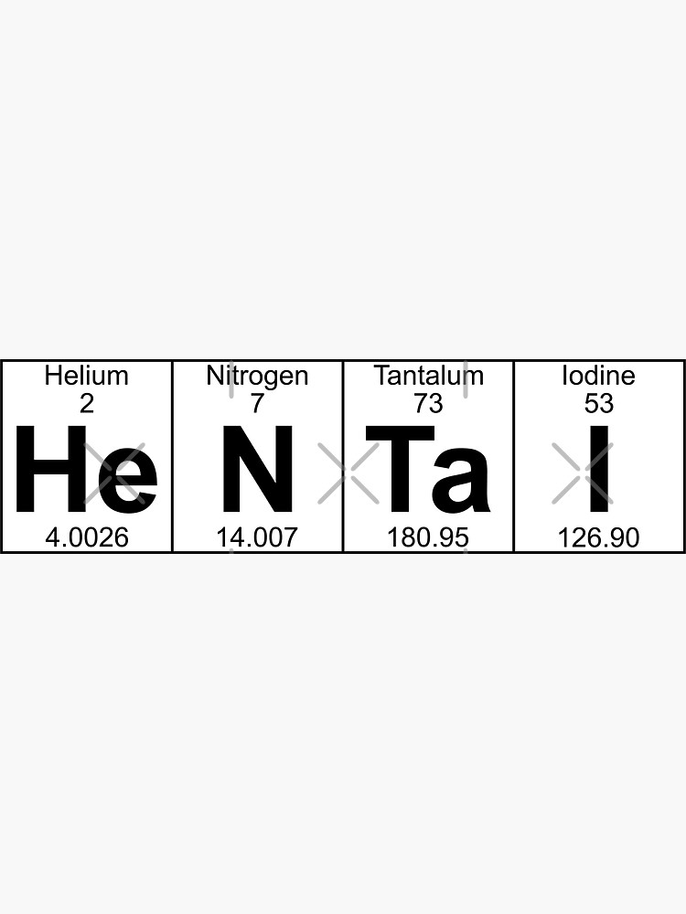 Hentai Periodic Table Sticker For Sale By Tanmay2000 Redbubble 5695