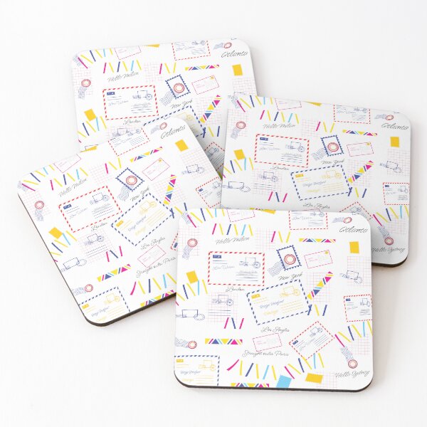 Item preview, Travel Stamp Cities Colorful Pattern designed and sold by Mehwish.