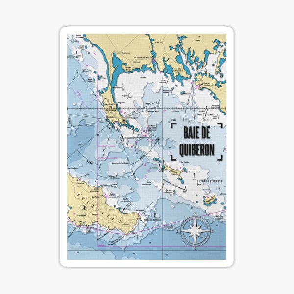 Aperçu de l'œuvre Carte nautique Baie de Quiberon créée et vendue par -snev-.