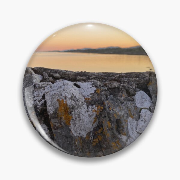 Item preview, Yellow and White Lichen on Stone Pier designed and sold by Sinemathk.