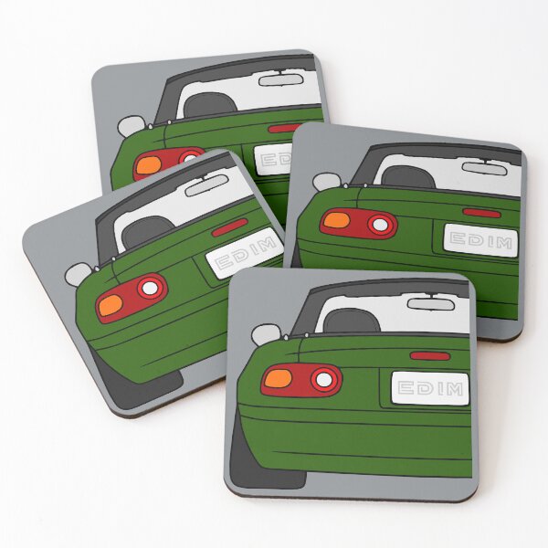 Item preview, Mazda Miata MX-5 rearview green color designed and sold by EdimDesign.