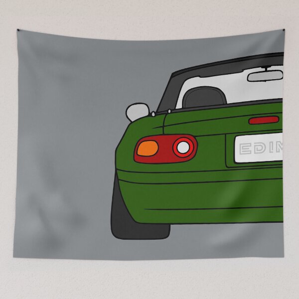 Item preview, Mazda Miata MX-5 rearview green color designed and sold by EdimDesign.
